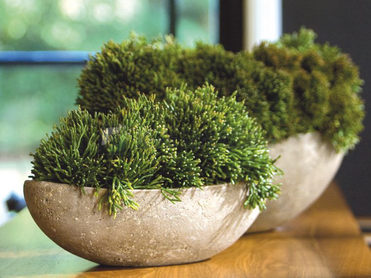 Luxusní květináče - Polystone Rock Boat 90x40x30cm