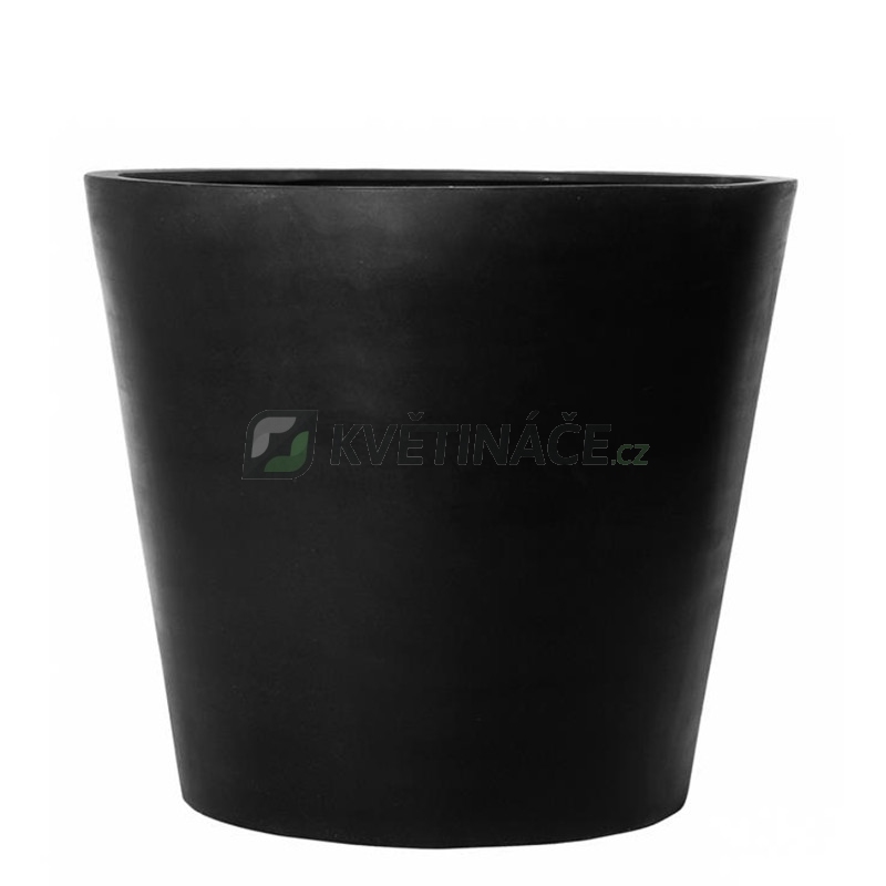 Venkovní květináče - Fiberstone Bucket Black mat 50x40cm