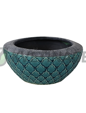 Keramické květináče - Mísa Trento tyrkys 27x13cm