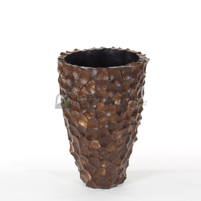 Luxusní květináče - Tunda shell partner hnědý 50x70cm