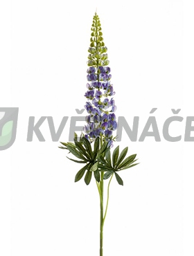 Umělé květiny - Umělý květ Lupiny modrý 105cm