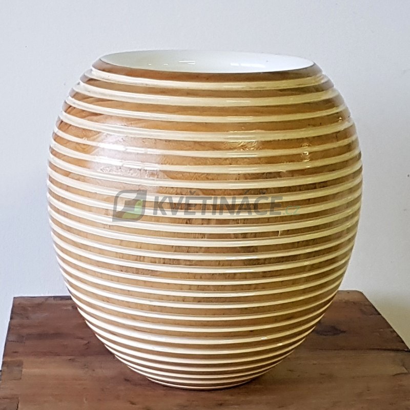 Bazar květináčů - Váza dřeněná Honey Shine 32x33cm - BAZAR