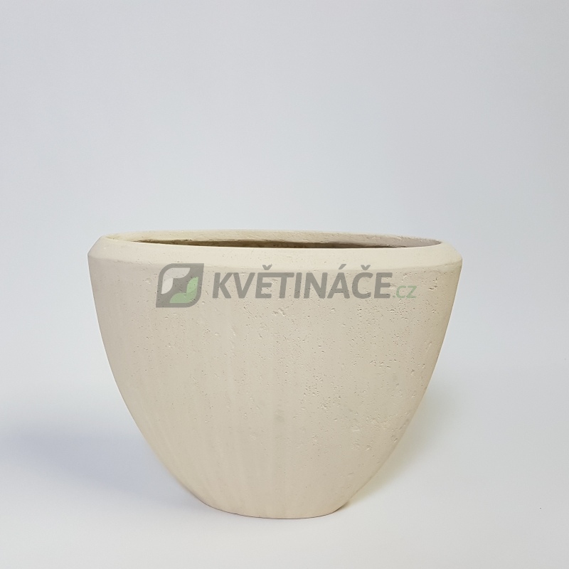 Luxusní květináče - Polystone natural ovál 38x18x30cm
