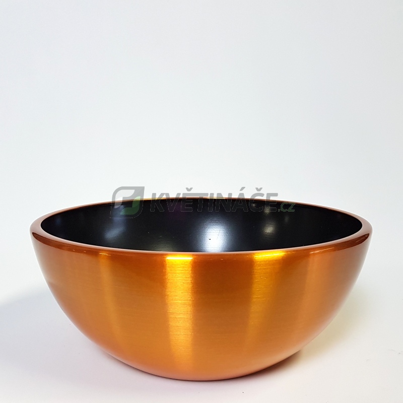 Kovové květináče - Aluminium Bowl Gold 35x15cm