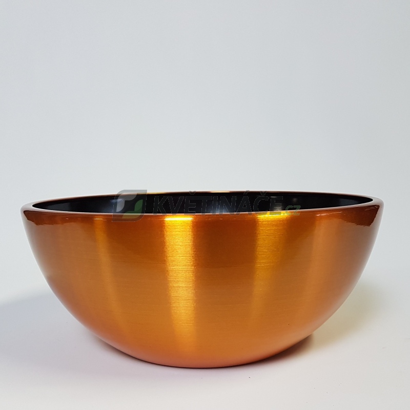 Kovové květináče - Aluminium Bowl Gold 43x18cm