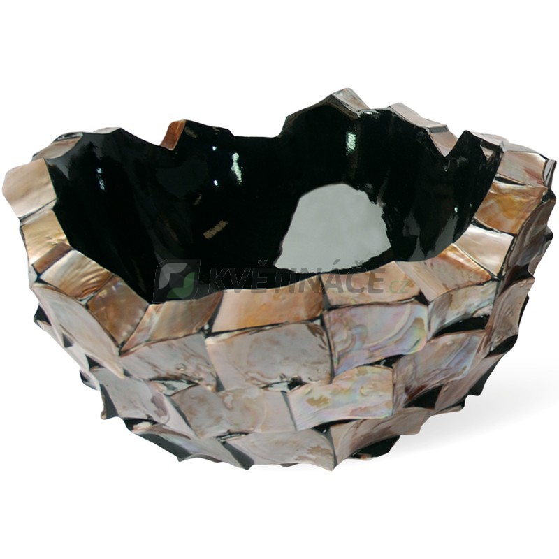 Luxusní květináče - Shell Brown Bowl 70x36cm