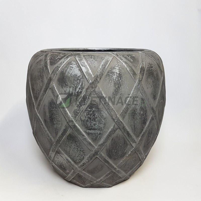 Venkovní květináče - Wire Coppa Silver 73x66cm