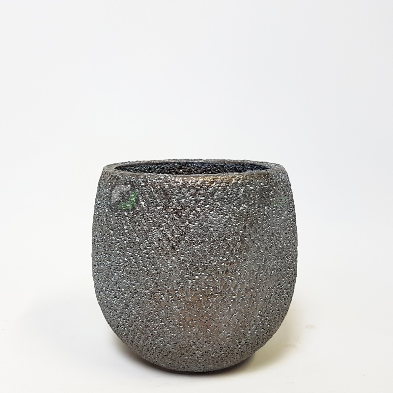 Keramické květináče - Květináč Eva modro-zlatý 13x13cm