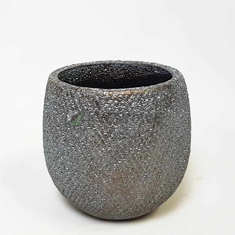 Keramické květináče - Květináč Eva modro-zlatý 22x21cm