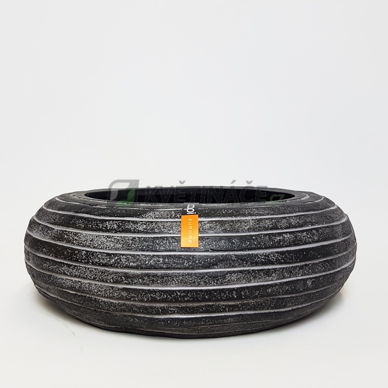 Luxusní květináče - Bonsaj mísa Capi Row uzavřená černá 35x10cm