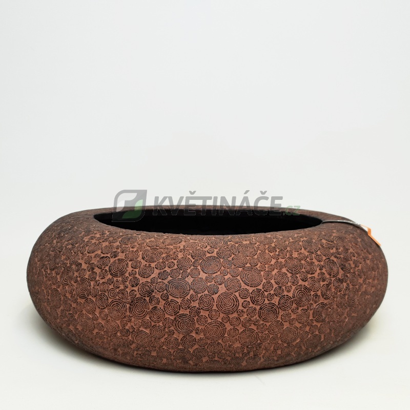 Výprodej květináčů - Bonsaj mísa Capi Wood uzavřená hnědá 35x10cm