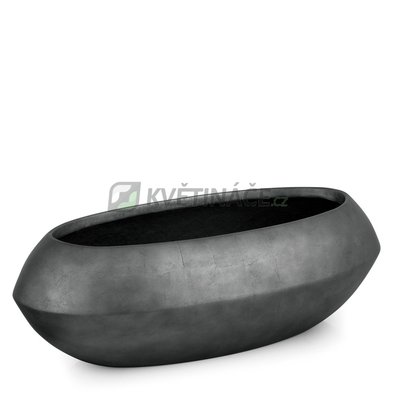 Luxusní květináče - Royal ovál titan grey 48x22x17cm