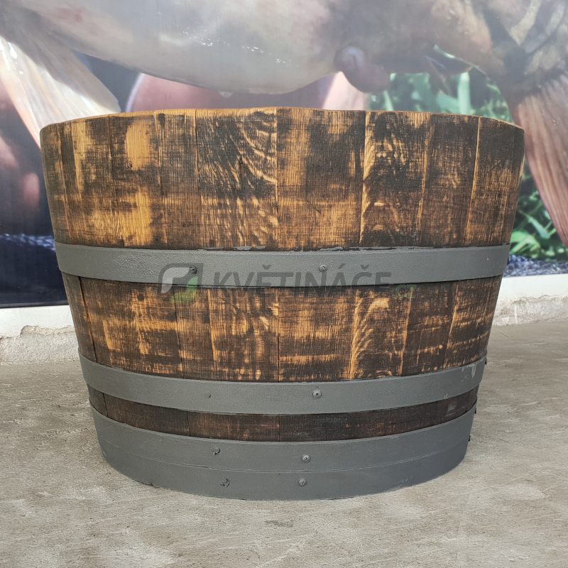 Sudové květináče - Dubový květináč klasik 150 litrů 80x45cm