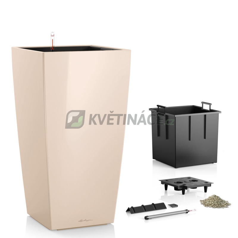 Lechuza květináče - Lechuza Cubico Premium 30 Snow komplet