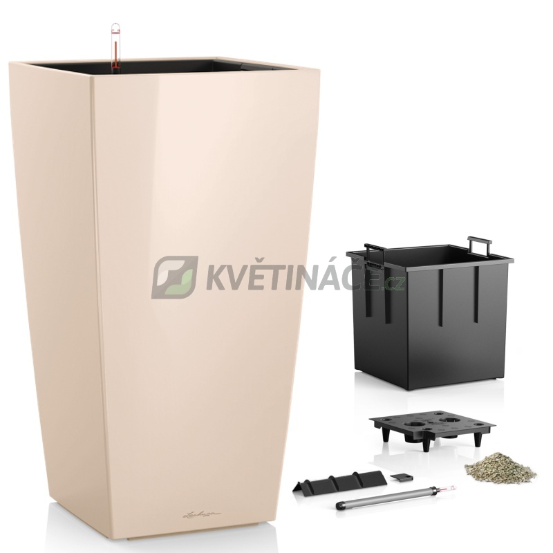 Lechuza květináče - Lechuza Cubico Premium 40 Snow komplet