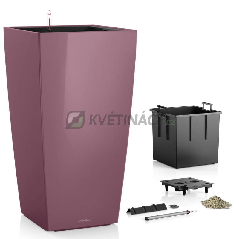 Lechuza květináče - Lechuza Cubico Premium 40 Plum komplet