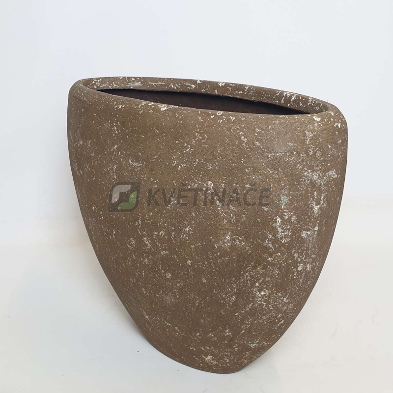 Luxusní květináče - Polystone Rock Plain Ovál 90x40x70cm