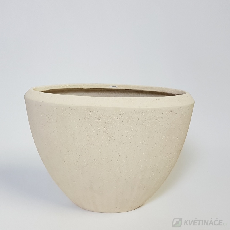 Luxusní květináče - Polystone natural ovál 52x24x40cm