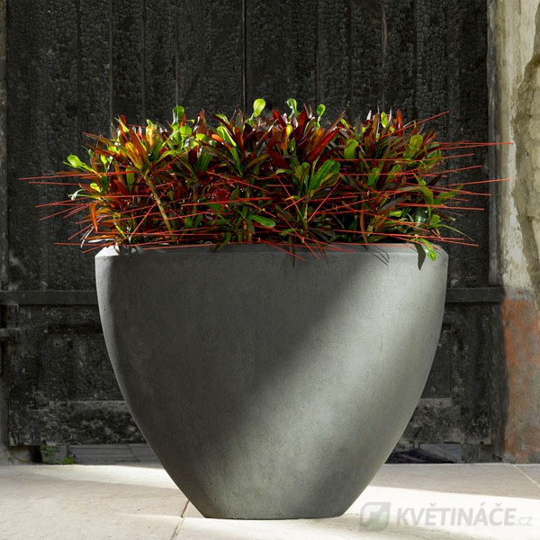 Luxusní květináče - Polystone Smoke Oval 52x24x40cm