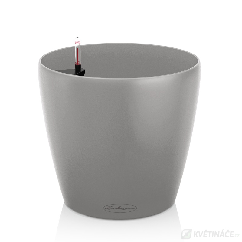 Lechuza květináče - Lechuza Classico Trend 21 Silver Glow komplet