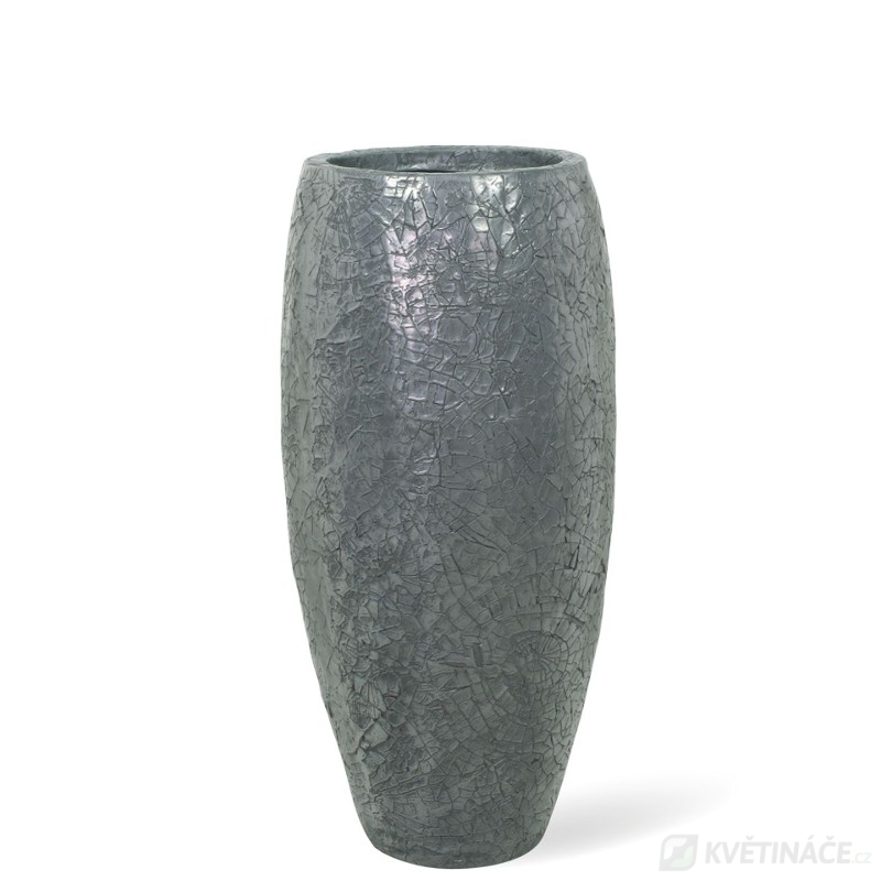 Luxusní květináče - Crackle Aluminium 38x70cm
