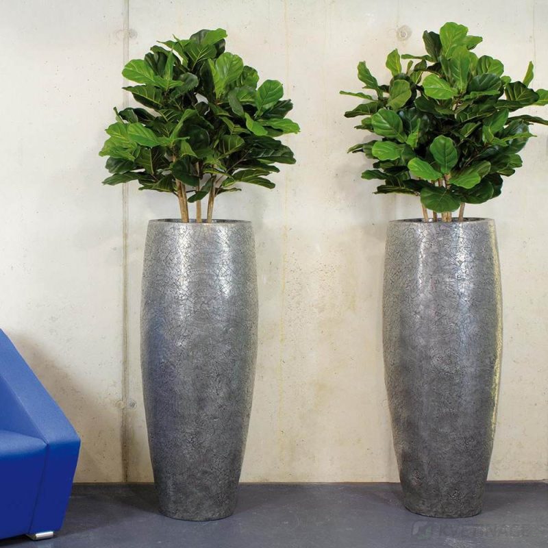 Luxusní květináče - Crackle Aluminium 50x120cm