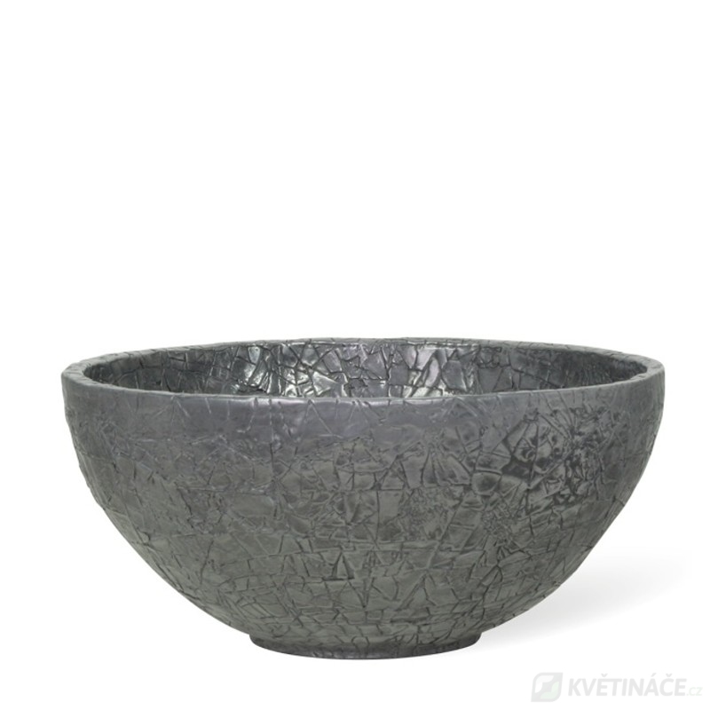 Výprodej květináčů - Crackle Aluminium Bowl 40x18cm