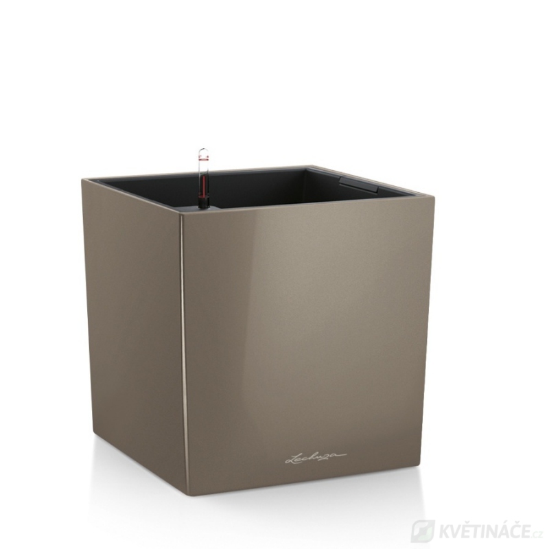 Lechuza květináče - Lechuza Cube Premium 30 Taupe komplet