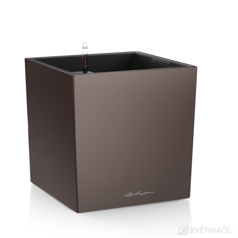 Lechuza květináče - Lechuza Cube Premium 40 Espresso komplet