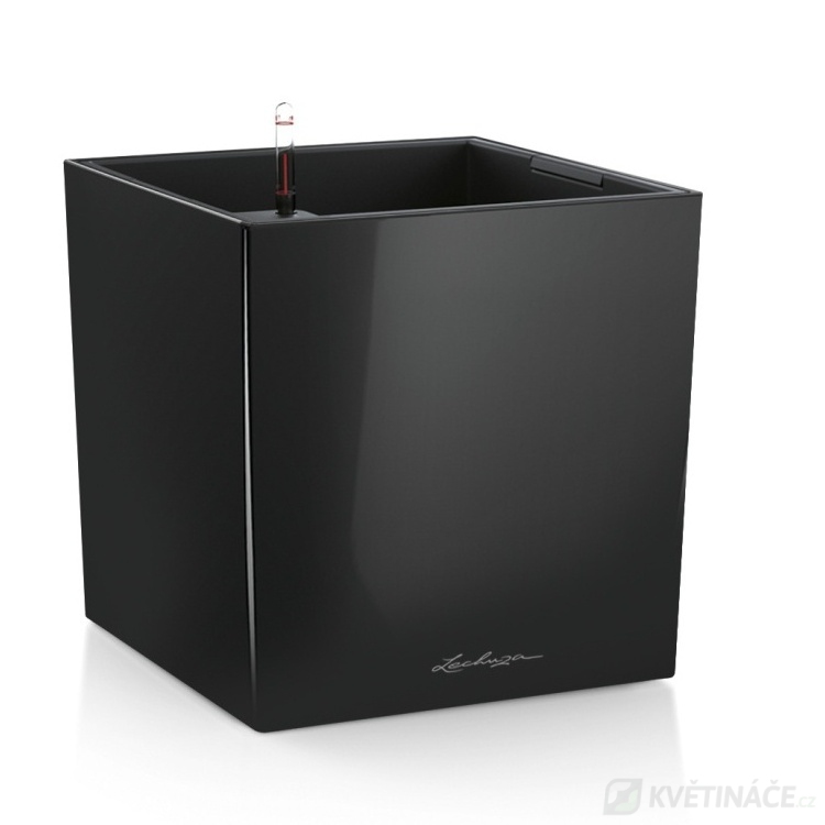 Lechuza květináče - Lechuza Cube Premium 50 Black komplet