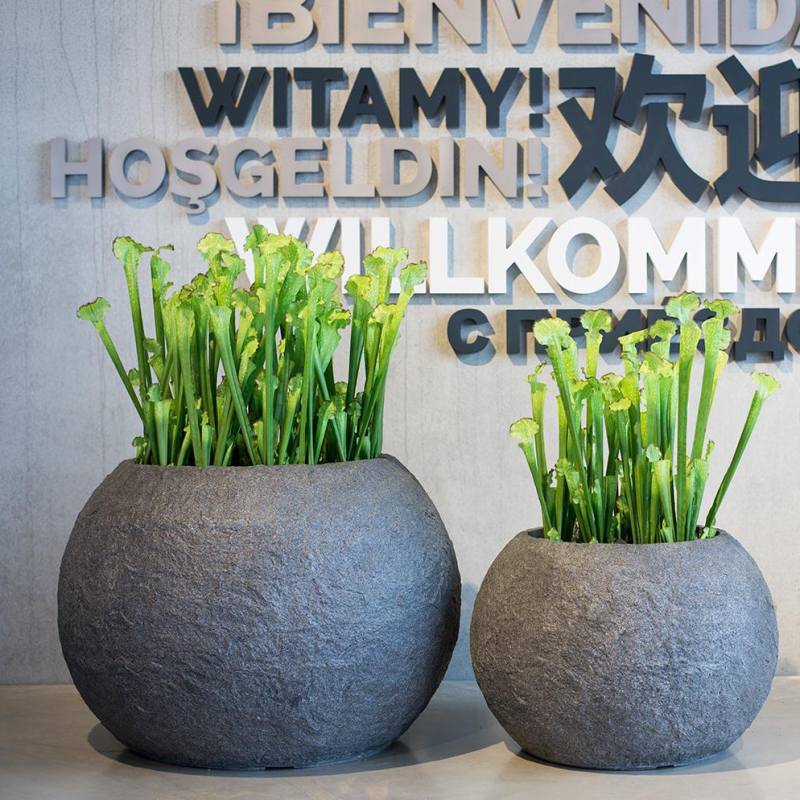 Venkovní květináče - Rocky bowl smoke 80x57cm