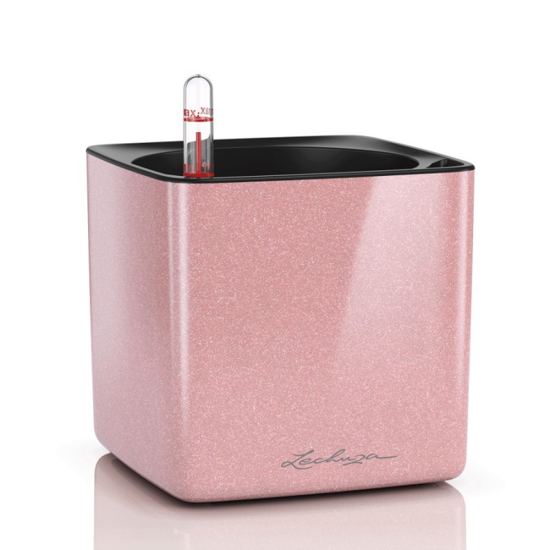 Lechuza květináče - Lechuza Cube Premium 14 Cashmere komplet