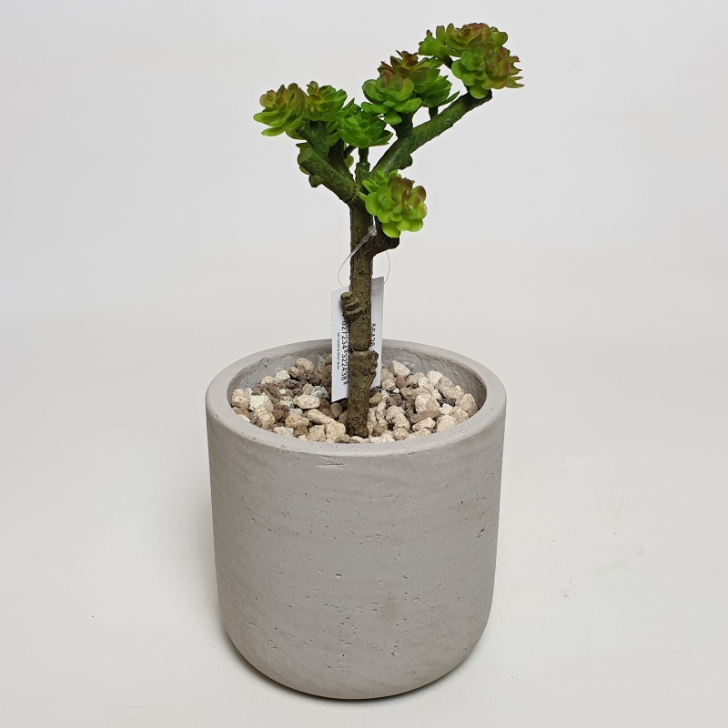 Umělé květiny - Umělý sukulent světle zelený 18cm