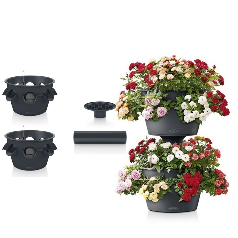 Lechuza květináče - Lechuza Cascada Trend 2 patra komplet