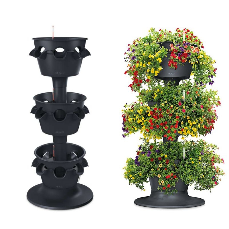 Lechuza květináče - Lechuza Cascada Trend 3 patra komplet