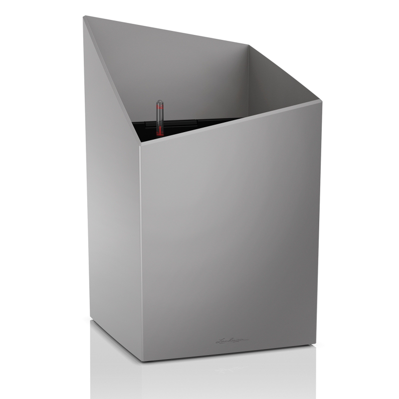 Lechuza květináče - Lechuza Cursivo Premium 30 Silver komplet