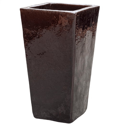 Keramické květináče - Brown Kubis 33x33x60cm