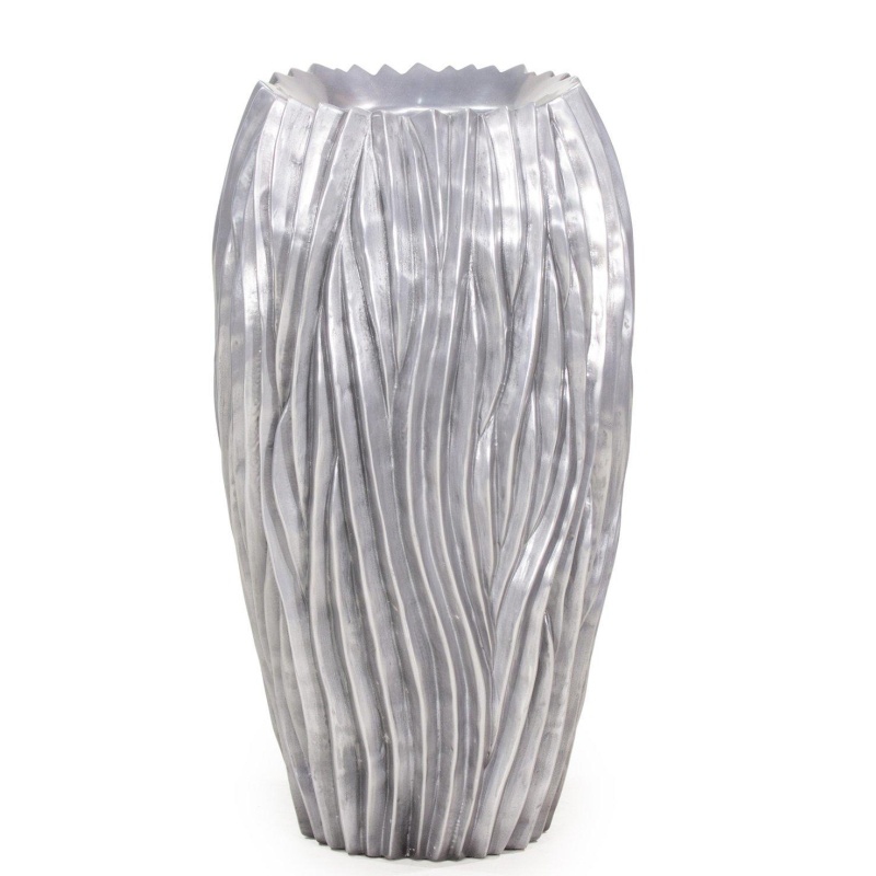 Luxusní květináče - River Vase Aluminium 39x70cm