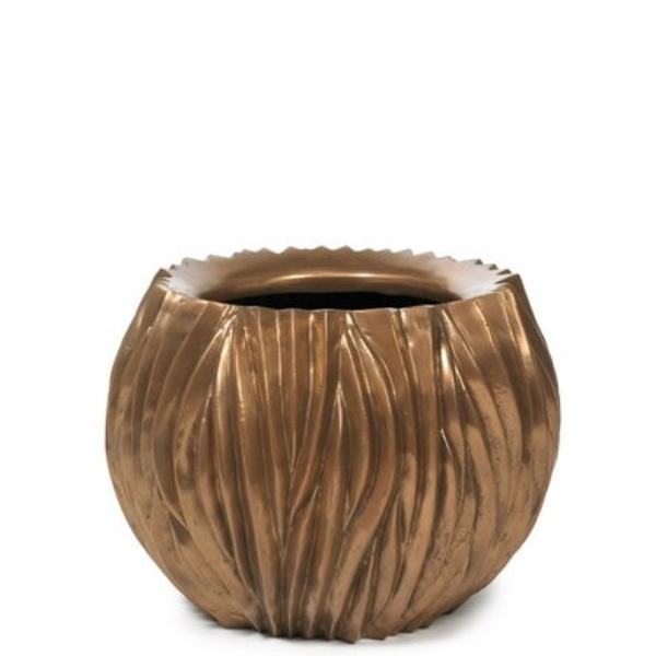 Luxusní květináče - River Bowl Bronze 47x35cm