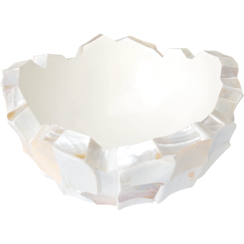 Luxusní květináče - Shell White Bowl 70x36cm