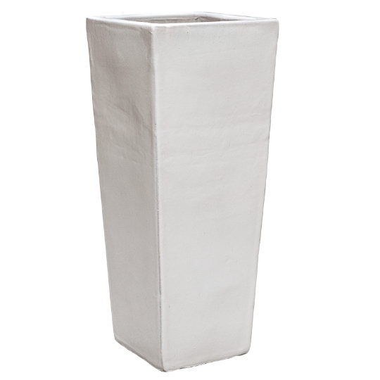 Keramické květináče - White Kubis 36x36x90cm