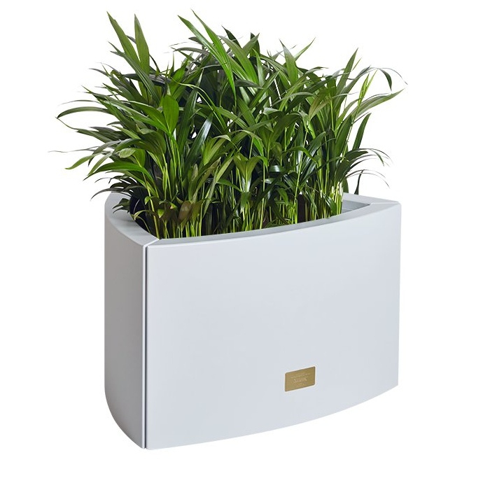 Kovové květináče - Květináč Kasper Triangle S bílý 57x60xV37cm