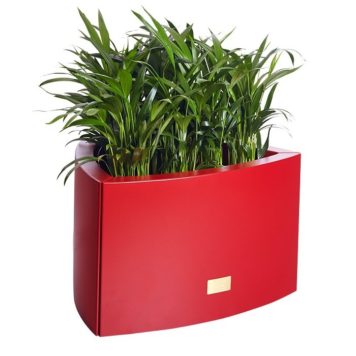 Kovové květináče - Květináč Kasper Triangle S červený 57x60xV37cm