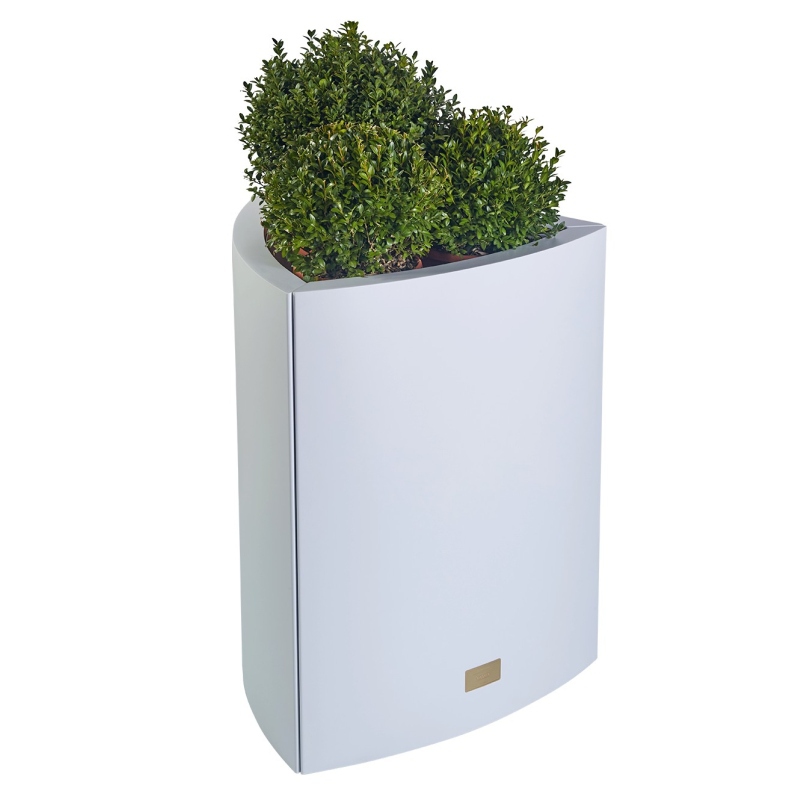 Kovové květináče - Květináč Kasper Triangle L bílý 57x60xV73cm