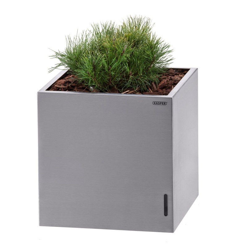 Kovové květináče - Samozavlažovací květináč Kasper 20x20x20cm