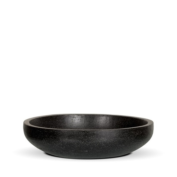 Venkovní květináče - Capi Lux Terrazzo mísa černá 37x9cm