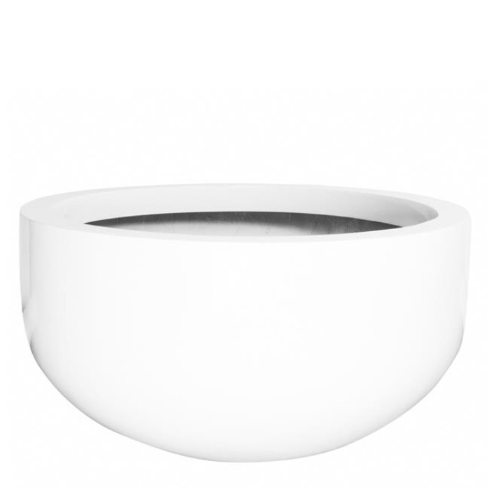 Venkovní květináče - Fiberstone City White Glossy 128x68cm