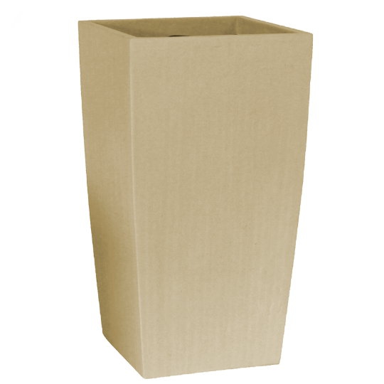 Luxusní květináče - Polystone Timeless Square natural 33x33x59cm