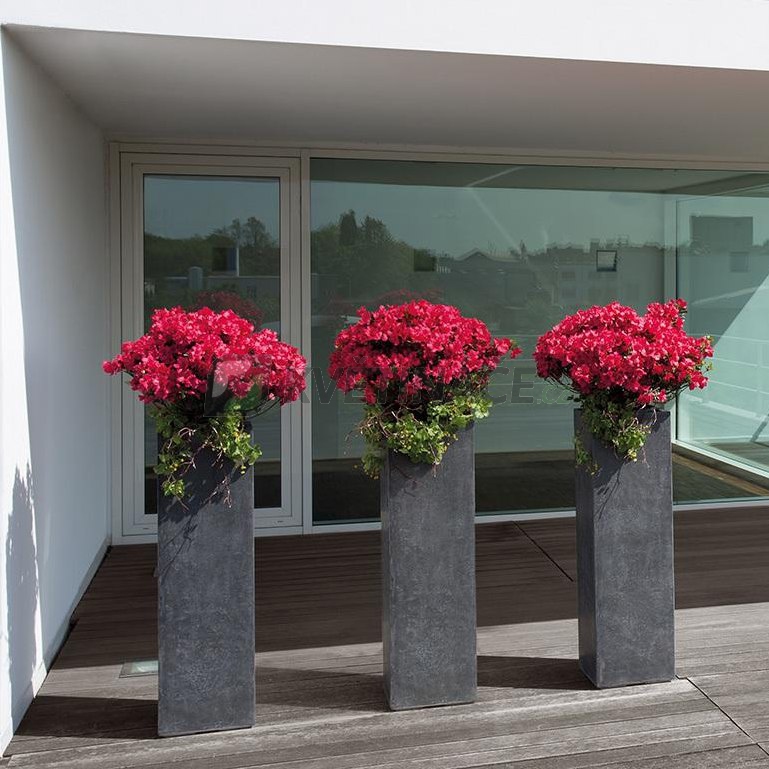 Venkovní květináče - Division Plus Antracit ECO 35x35x100cm