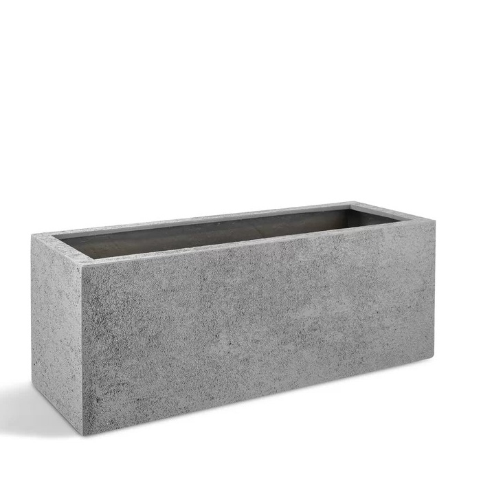 Venkovní květináče - D-lite truhlík S hrubý šedý 80x30x30cm